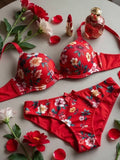 Pack of 3 Valentina Push-Up Bra Floral flower printed