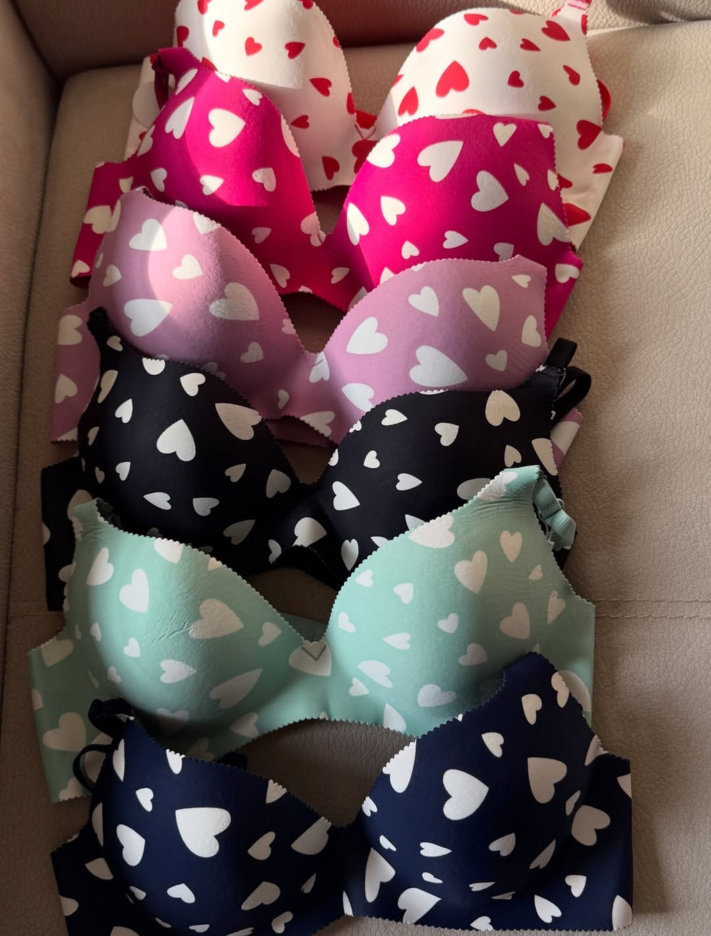 Vibrant Padded Lingerie Set -(Pack of 3) Mixed Prints & Colorful