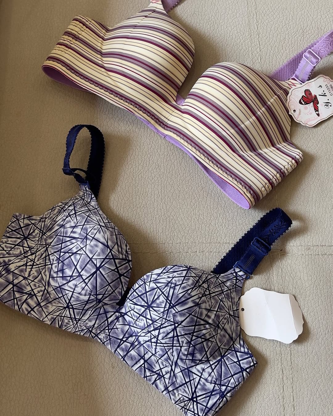 Vibrant Padded Lingerie Set -(Pack of 3) Mixed Prints & Colorful