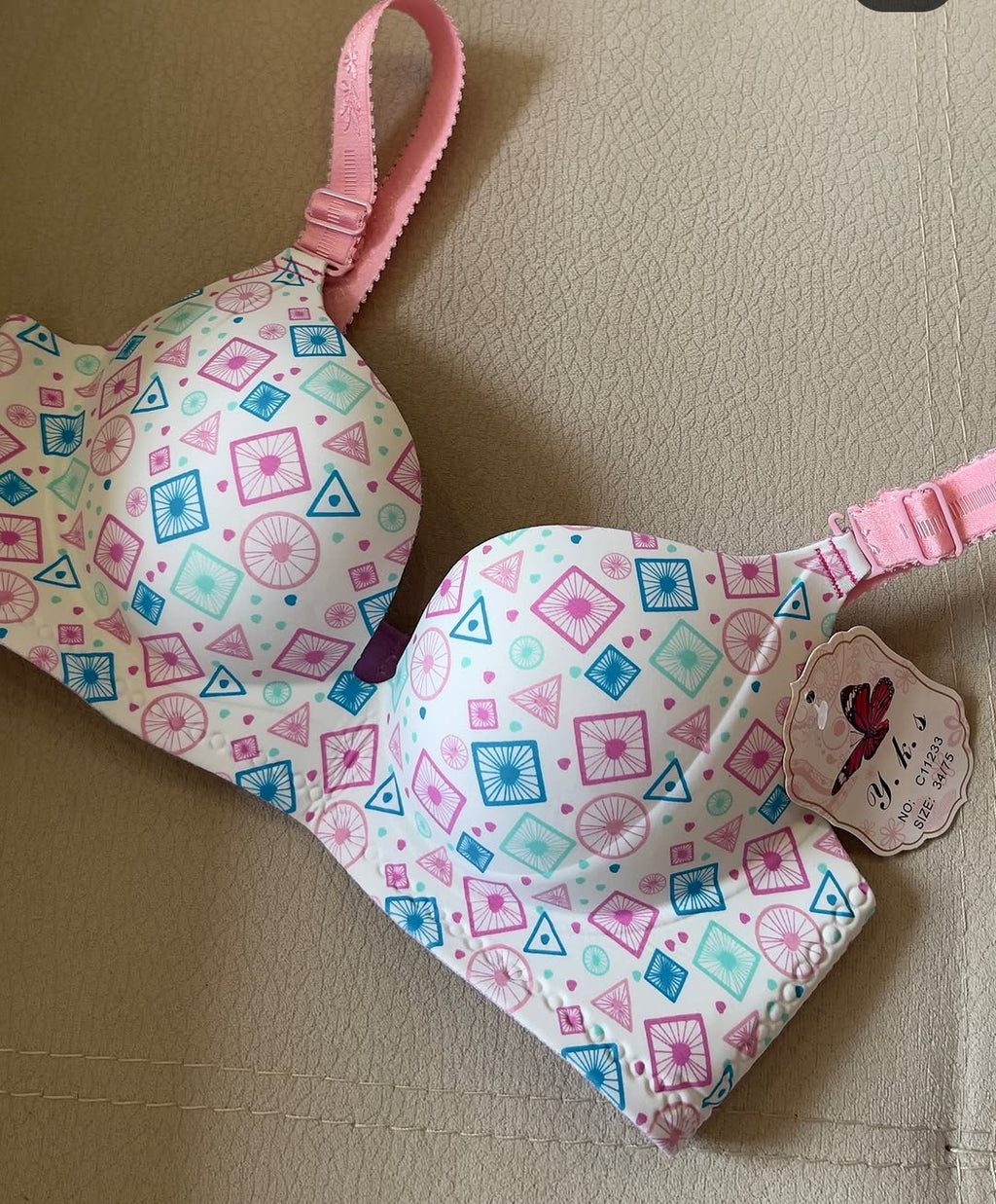 Vibrant Padded Lingerie Set -(Pack of 3) Mixed Prints & Colorful