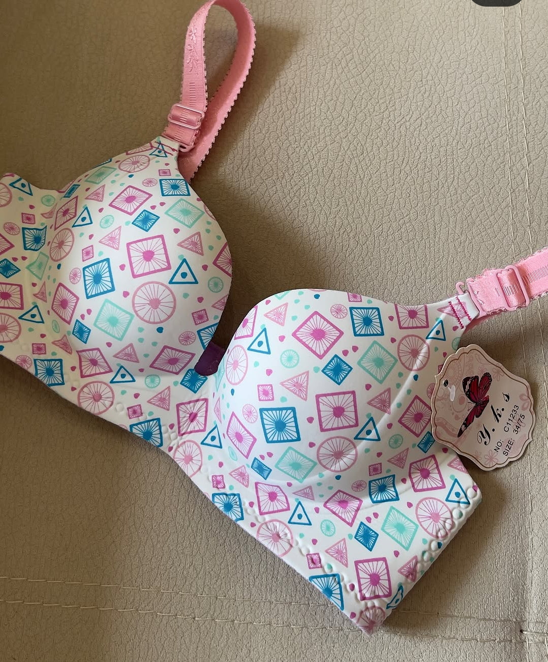 Vibrant Padded Lingerie Set -(Pack of 3) Mixed Prints & Colorful