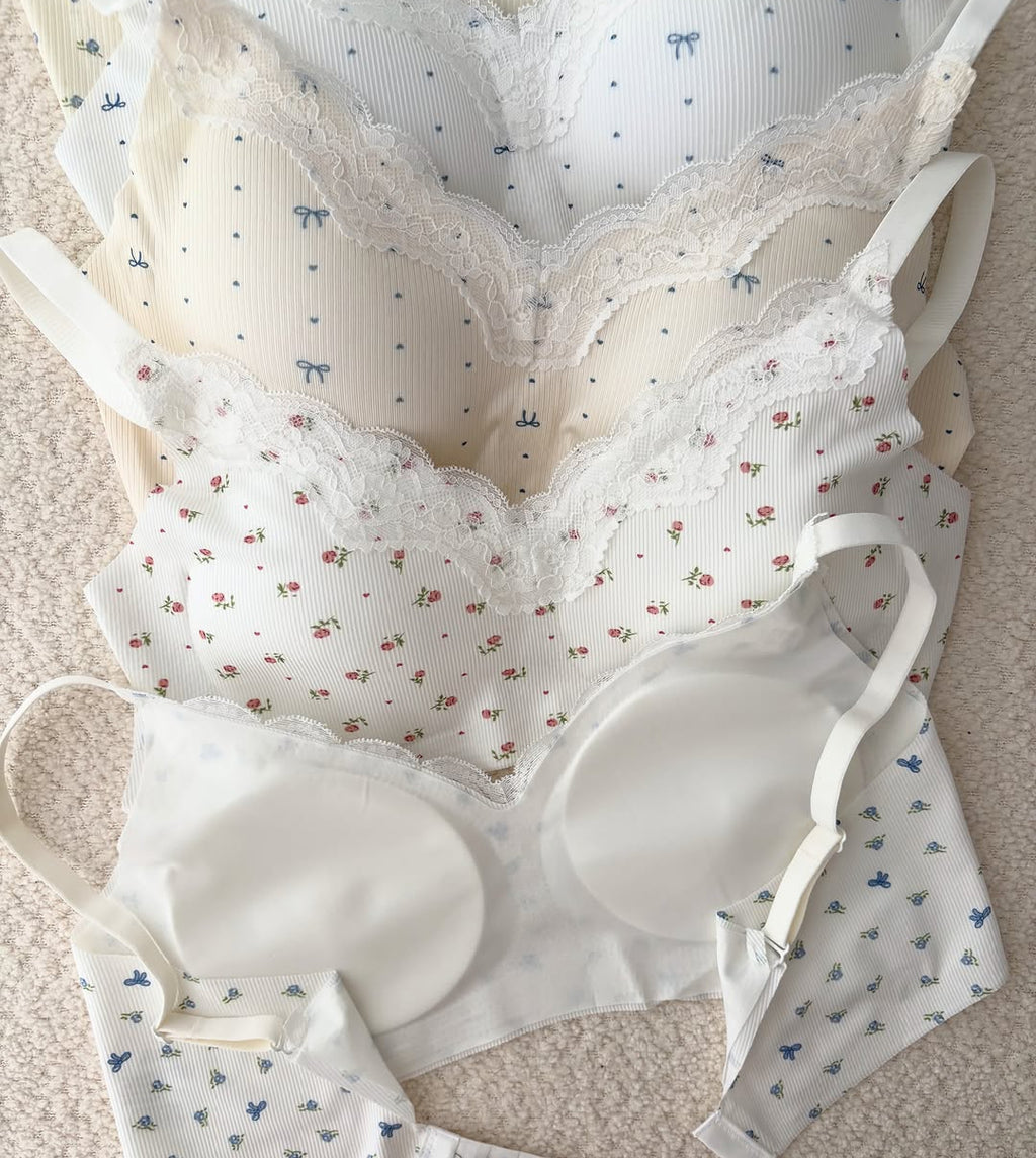 Pack of 3  Summer French Floral bra