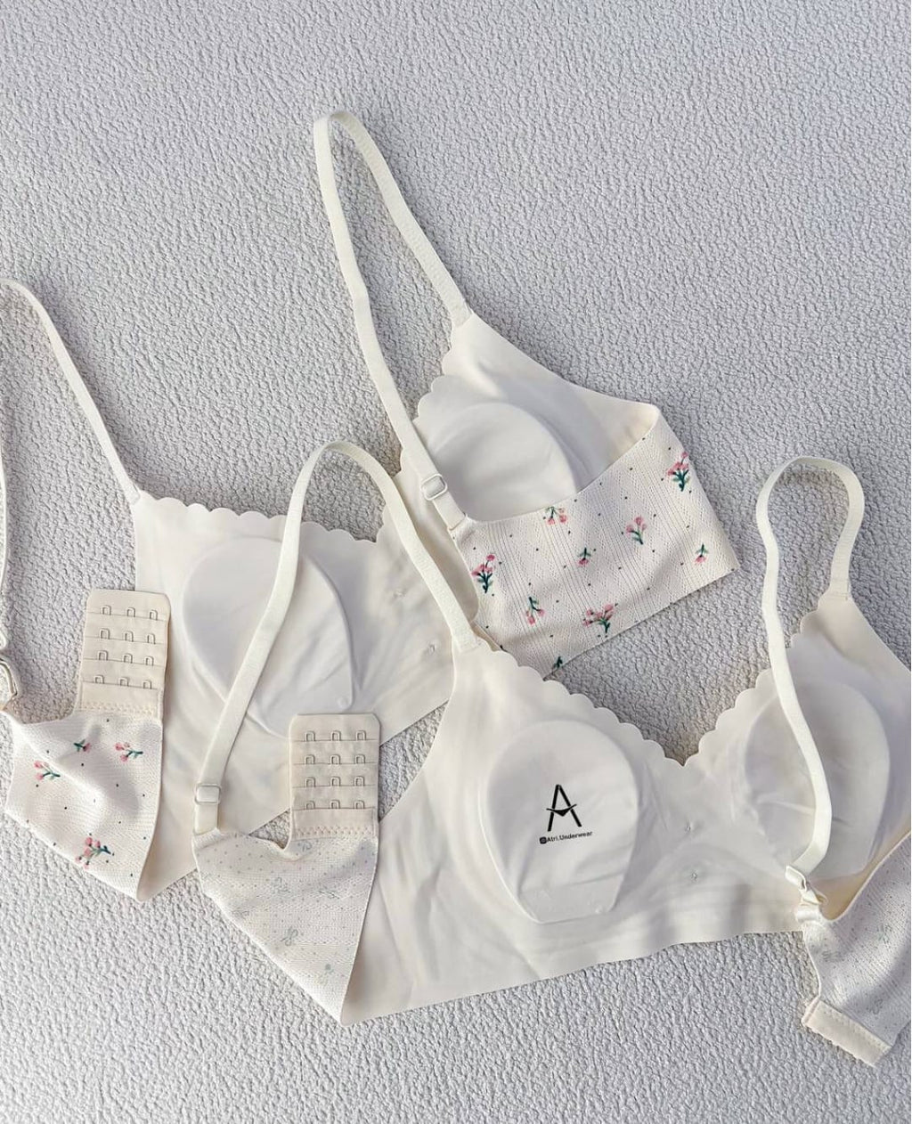 Pack of 3  Summer French Floral bra
