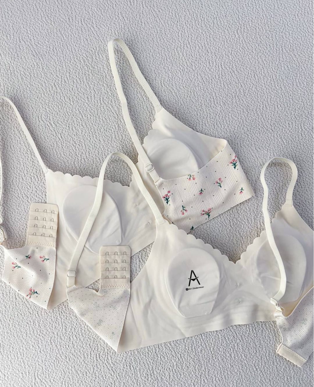 Pack of 3  Summer French Floral bra