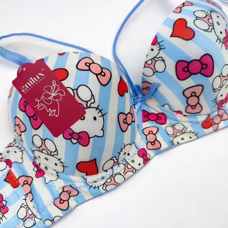 (Pack of 3) Hello Kitty Daily-wear Push-up Bra