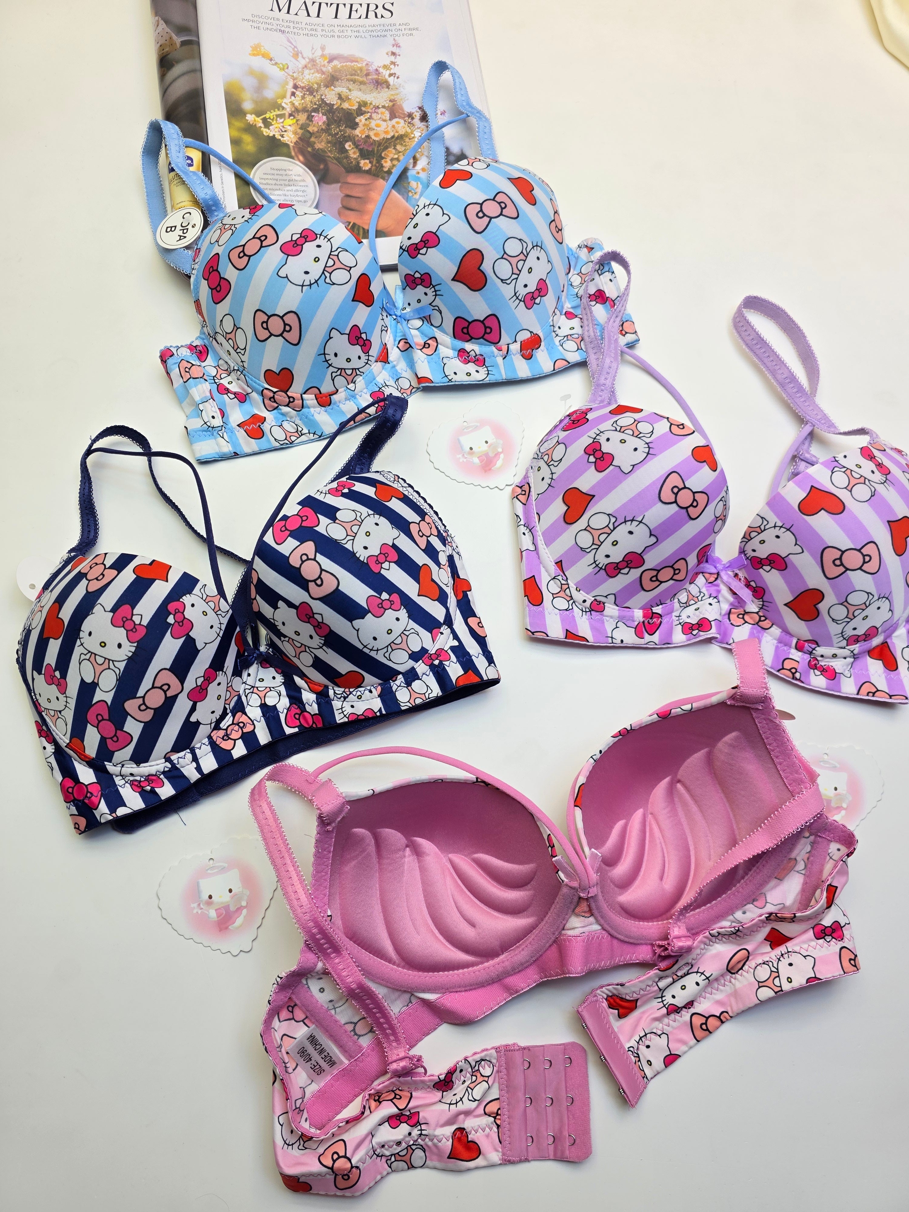 (Pack of 3) Hello Kitty Daily-wear Push-up Bra